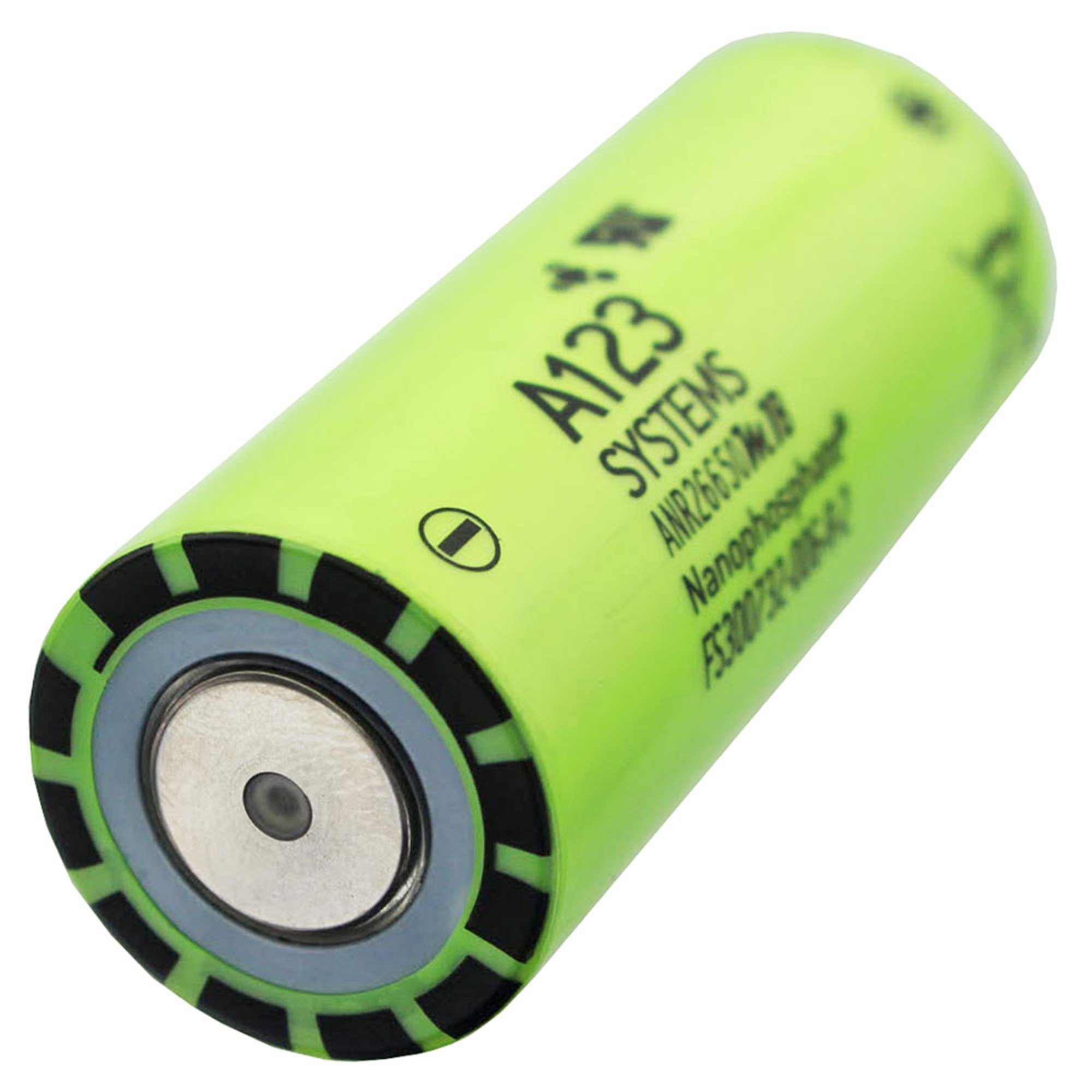 A123 ANR26650M1B 2500mAh 3.3V LiFePo4 pil, korumasız, 26.25x65mm