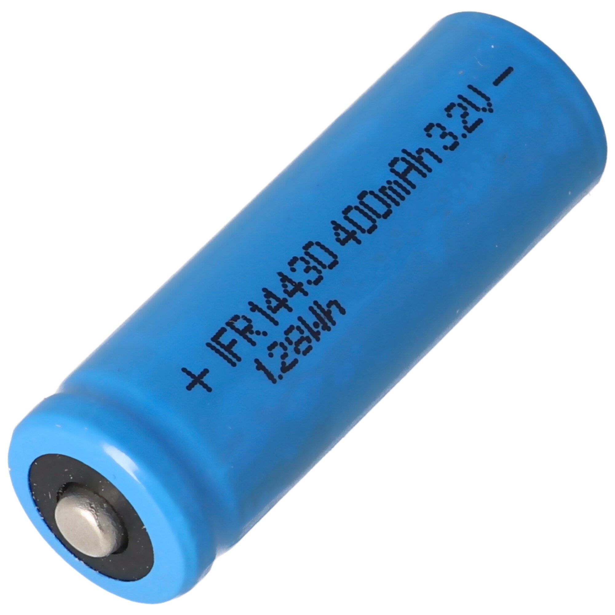 IFR 14430 - 400mAh 3.2V LiFePo4 pil (düğme üstü) korumasız