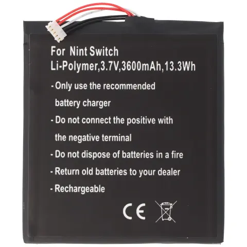 Nintendo Switch, Li-Polimer, 3.7V, 3600mAh, 13.3Wh için uygun pil