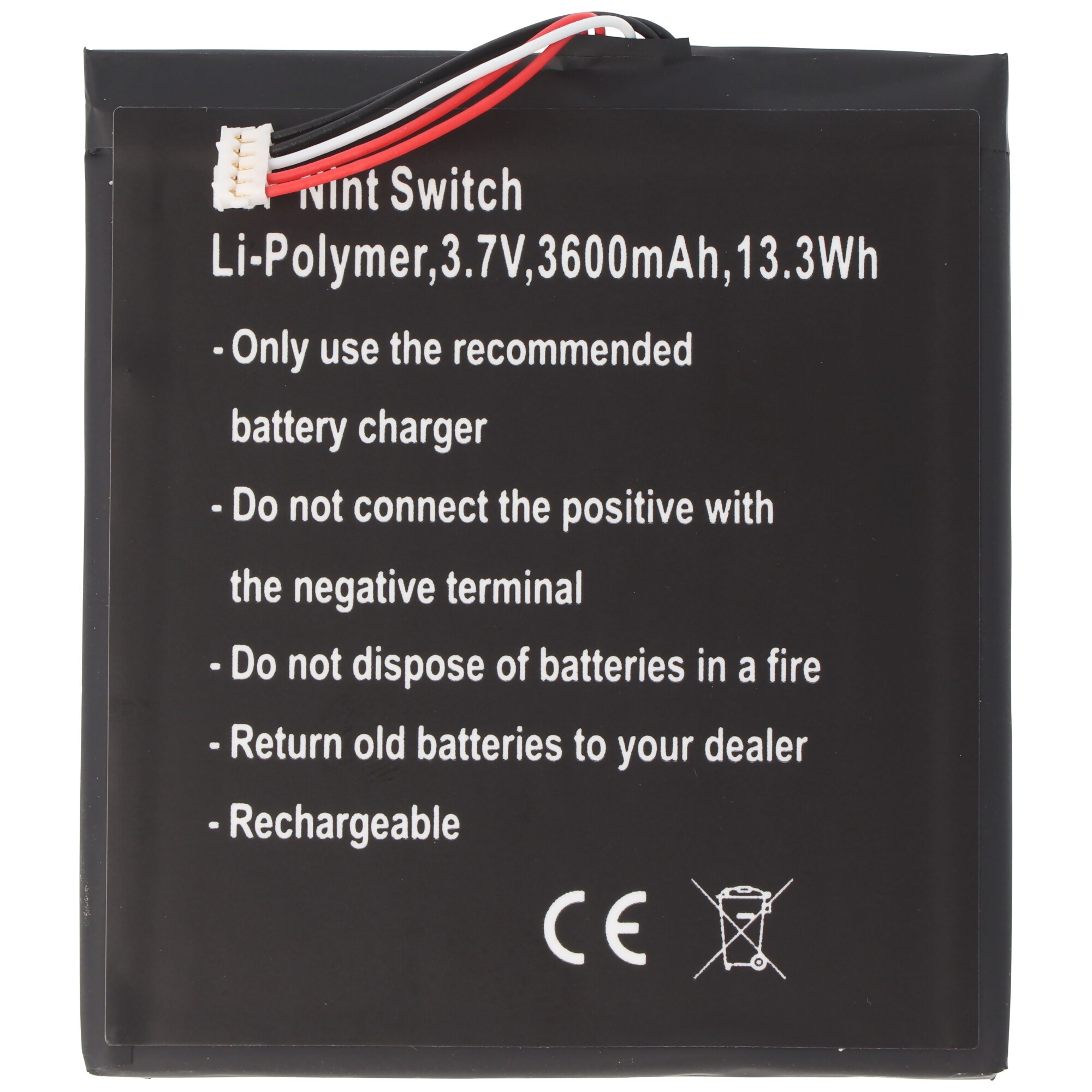 Nintendo Switch, Li-Polimer, 3.7V, 3600mAh, 13.3Wh için uygun pil
