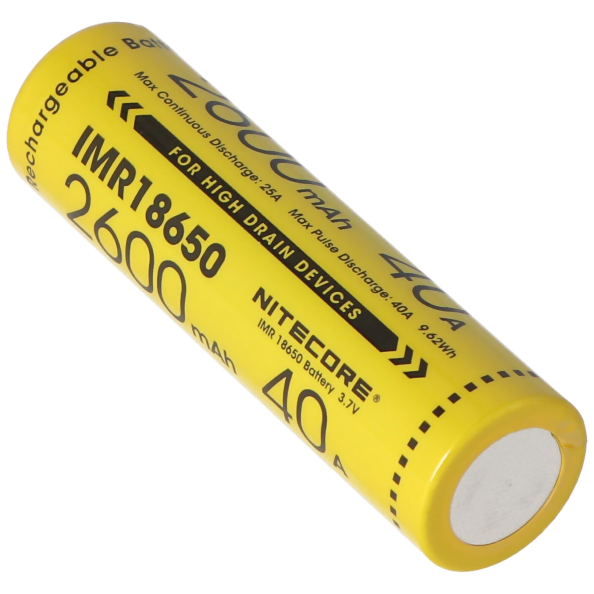Nitecore 18650IMR Li-Ion pil - 2600mAh / 40A