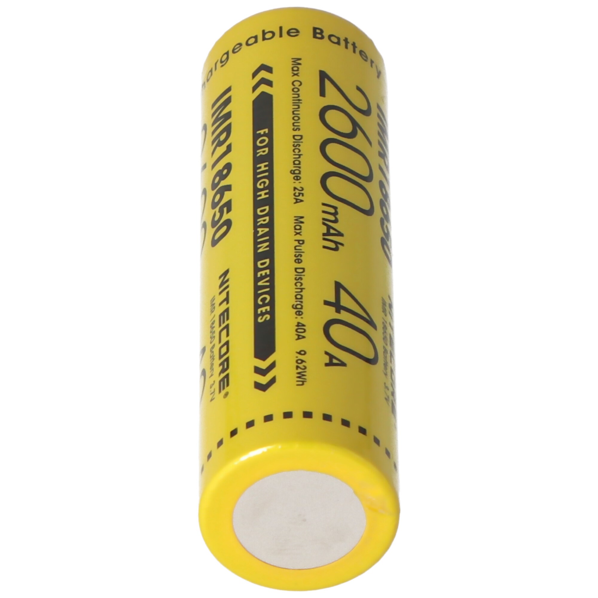 Nitecore 18650IMR Li-Ion pil - 2600mAh / 40A