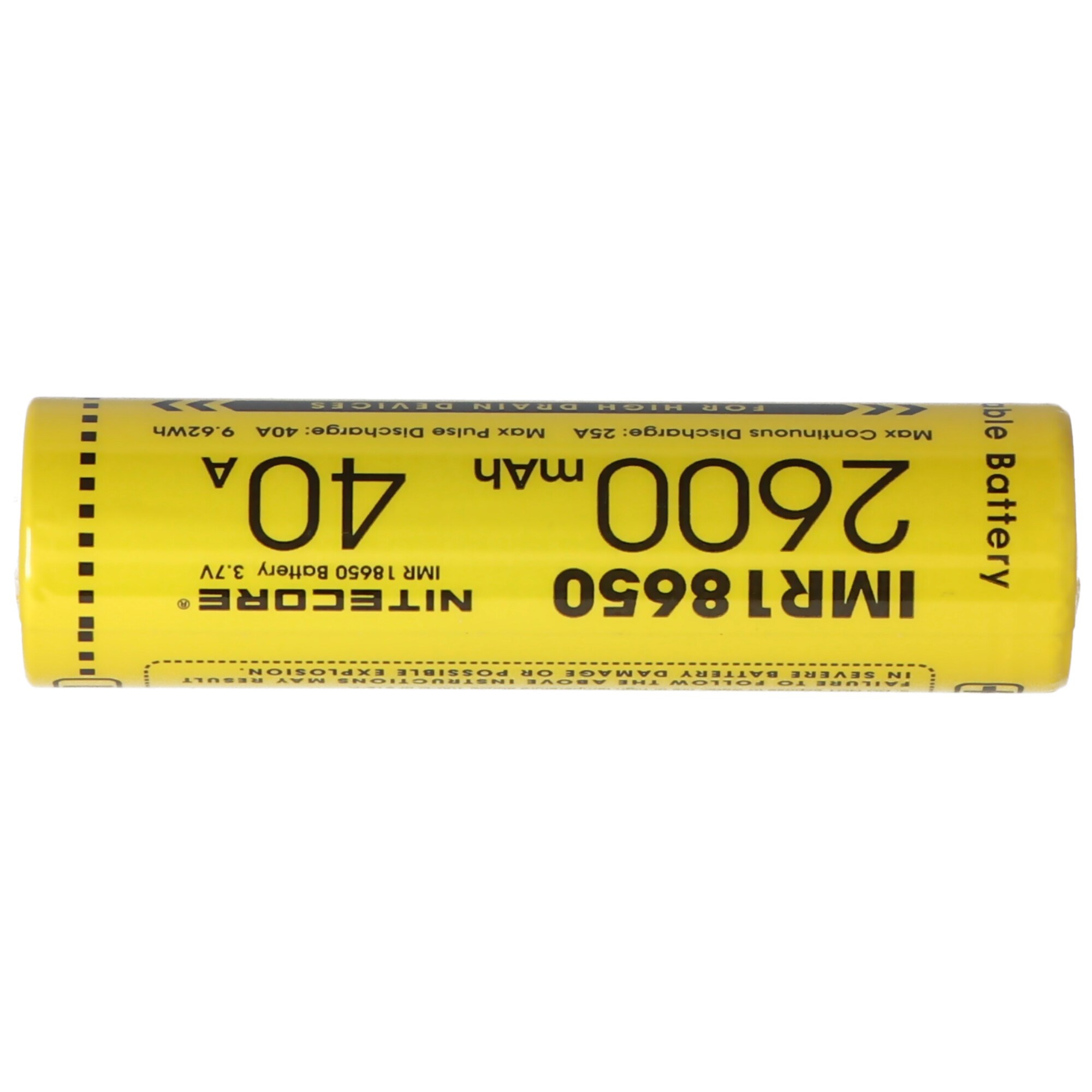 Nitecore 18650IMR Li-Ion pil - 2600mAh / 40A