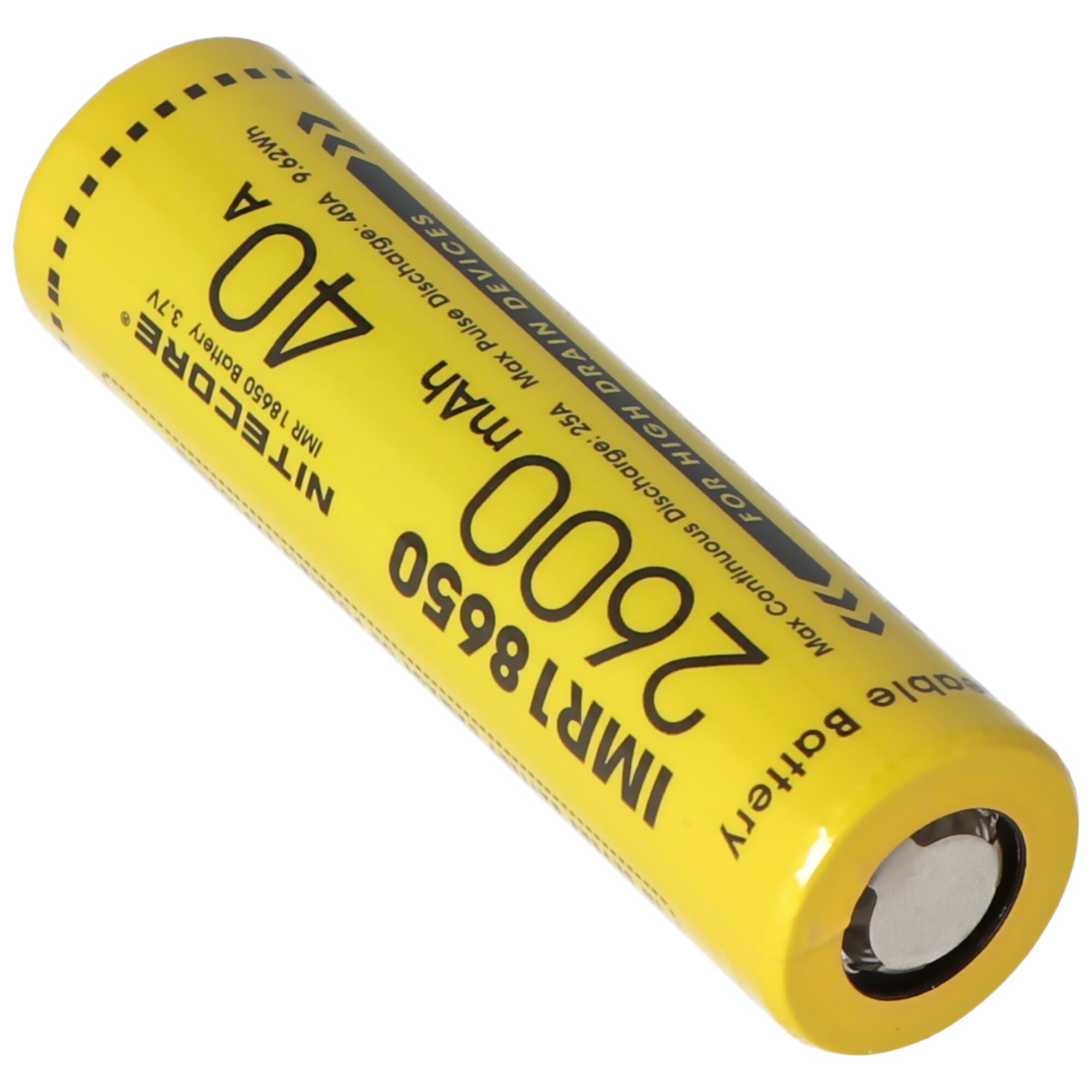 Nitecore 18650IMR Li-Ion pil - 2600mAh / 40A
