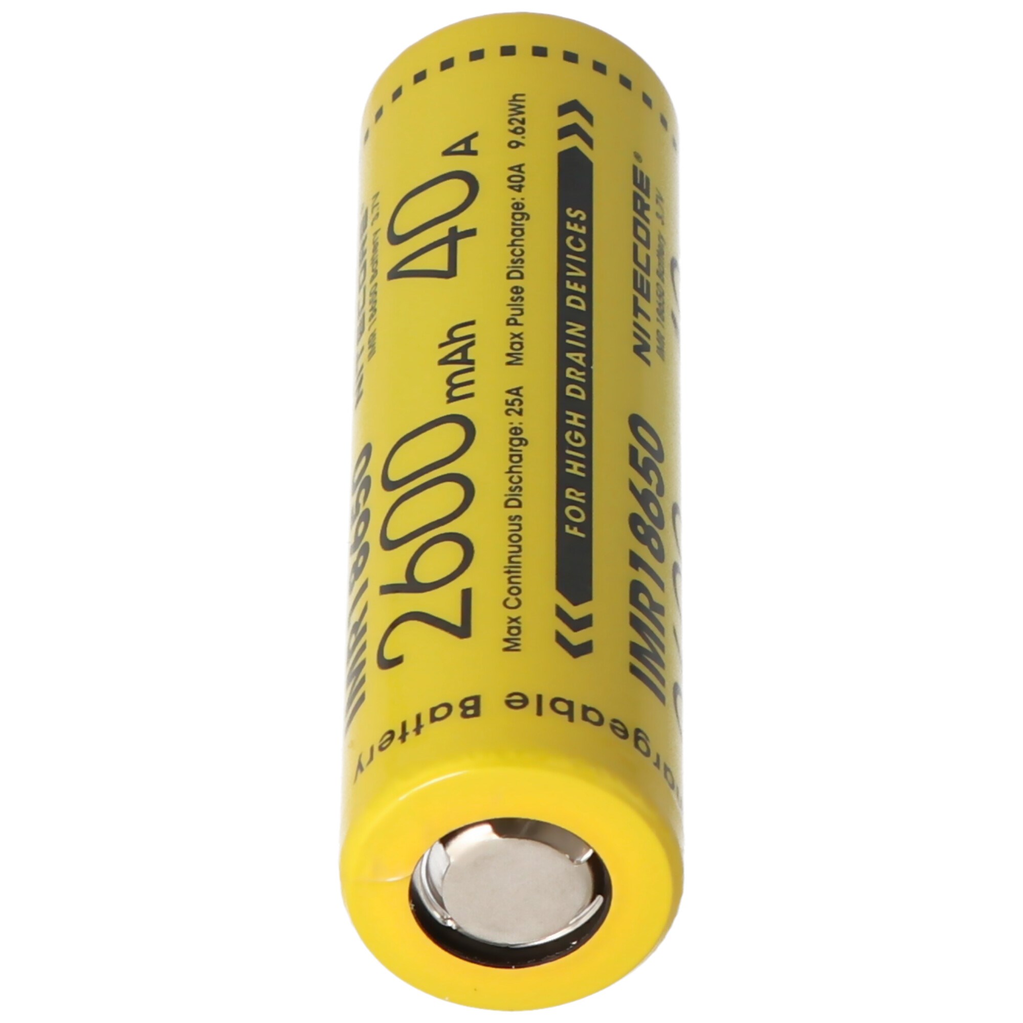 Nitecore 18650IMR Li-Ion pil - 2600mAh / 40A