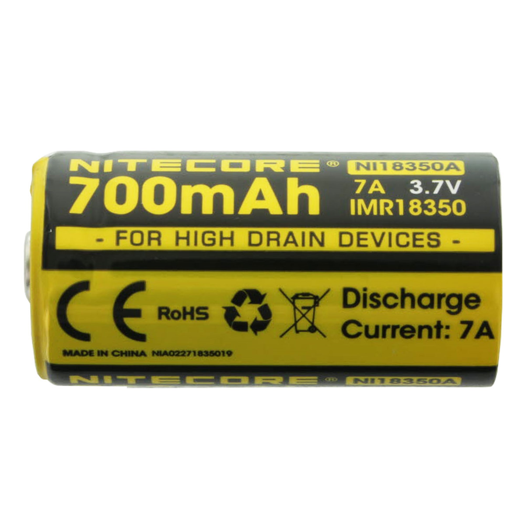 Nitecore 18350 Li-Ion IMR batarya