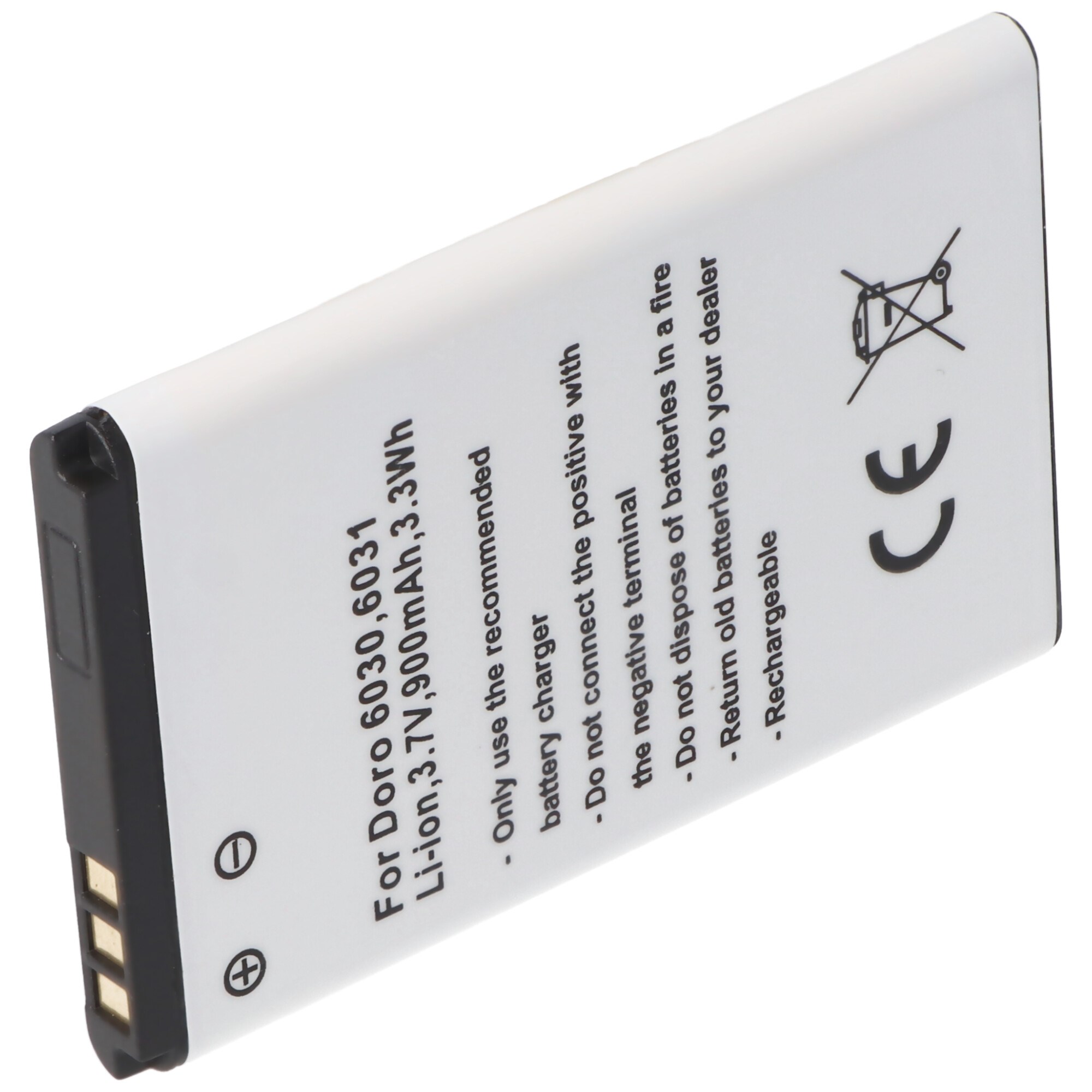 Doro 6030, 6031, Li-ion, 3.7V, 900mAh, 3.3Wh için uygun pil