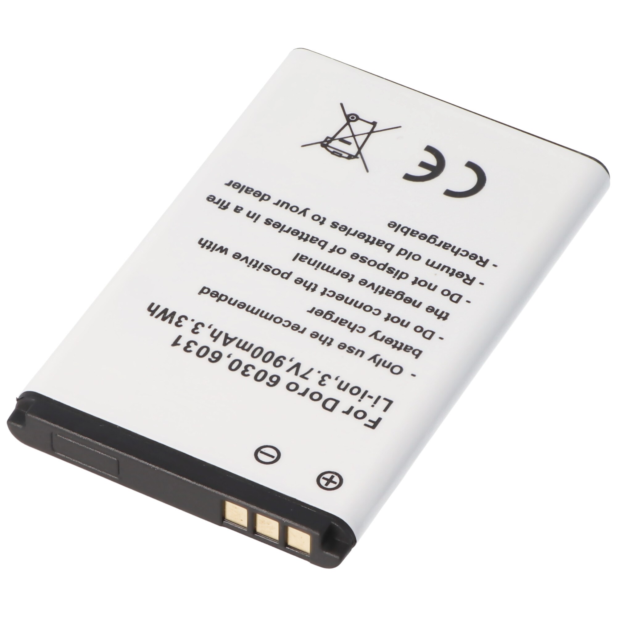 Doro 6030, 6031, Li-ion, 3.7V, 900mAh, 3.3Wh için uygun pil