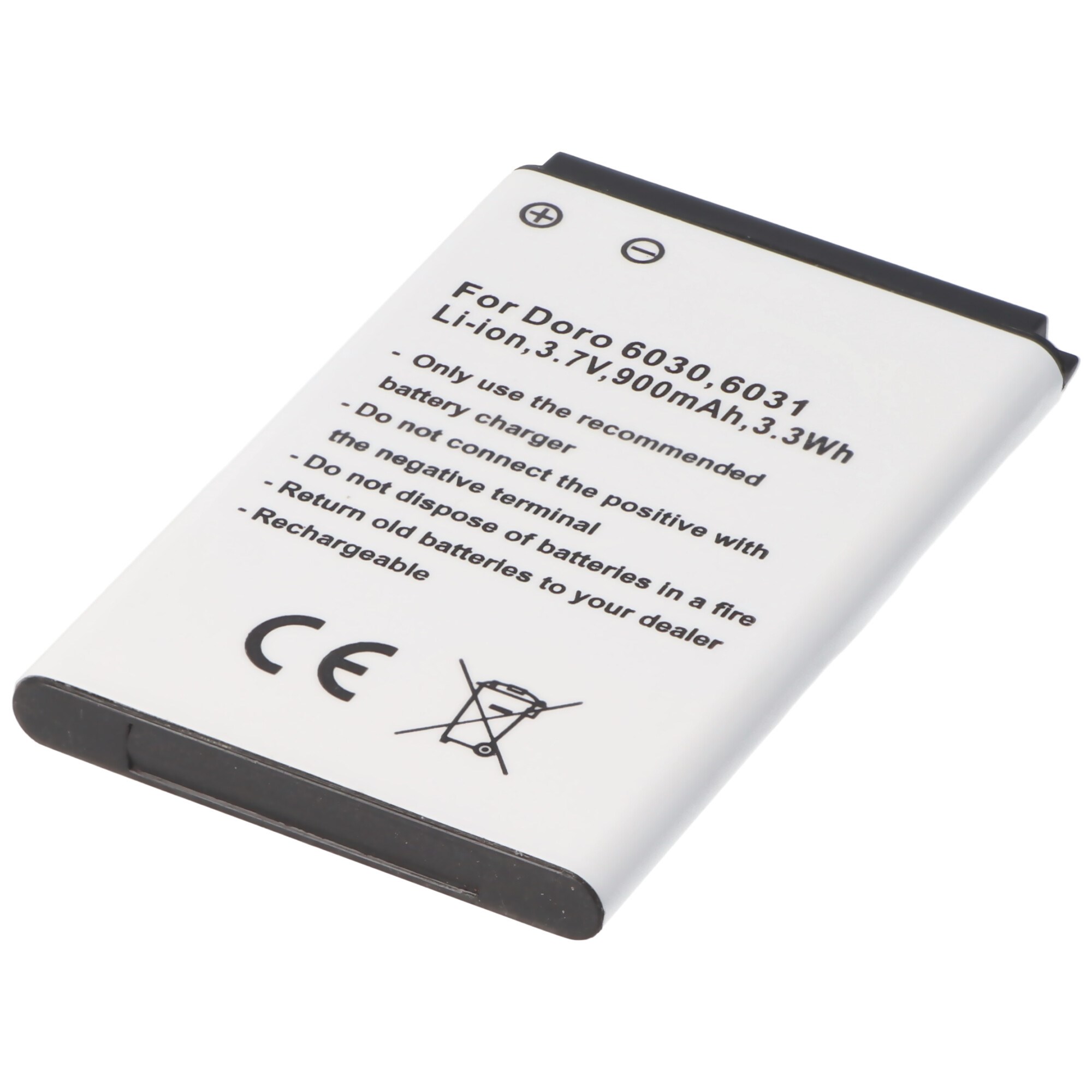 Doro 6030, 6031, Li-ion, 3.7V, 900mAh, 3.3Wh için uygun pil