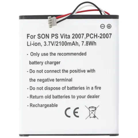 Sony PS Vita 2007, PCH-2007, Li-ion, 3.7V, 2100mAh, 7.8Wh için uygun pil