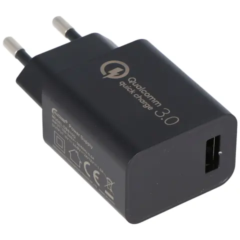 Ultra Hızlı Şarj Adaptörü, USB güç kaynağı QC3.0 5V 3A, 9V 2A ve 12V 1.5A DBS15Q Hızlı Şarj 18W