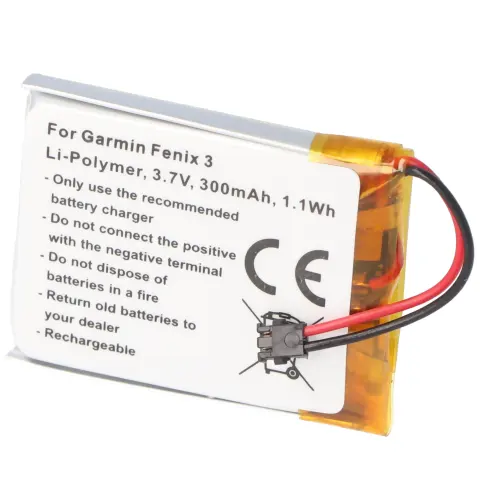 Garmin Fenix 3 Akıllı Saat Bataryası , Li-Polimer, 3.7V, 300mAh, 1.1Wh için uygun pil