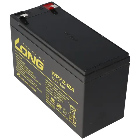 Kung Uzun WP7.2-12A 12Volt 7.2Ah Faston 6.3mm fiş kontakları