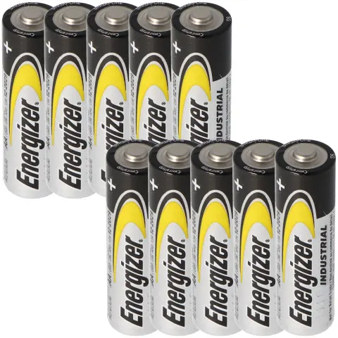Energizer Industrial Mignon, AA, LR6, MN1500, alkalin pil 1.5V, 10'lu pratik bir pakette