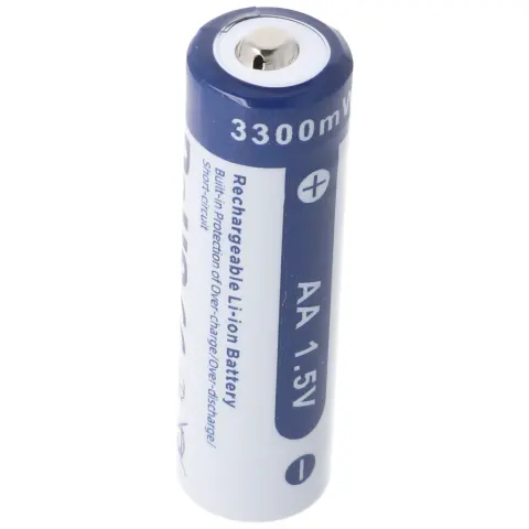 AA 1.5V 3300mWh tipik olarak 2000mAh lityum iyon pil, yalnızca özel bir şarj cihazıyla şarj edilebilir