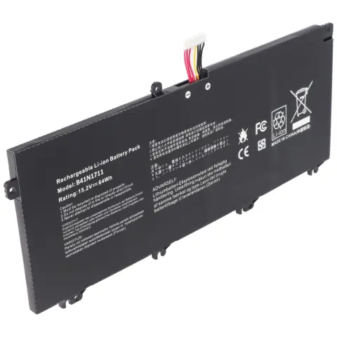 ASUS FX503VM, Li-Polymer, 15.2V, 4240mAh, 64Wh, siyah için uygun pil