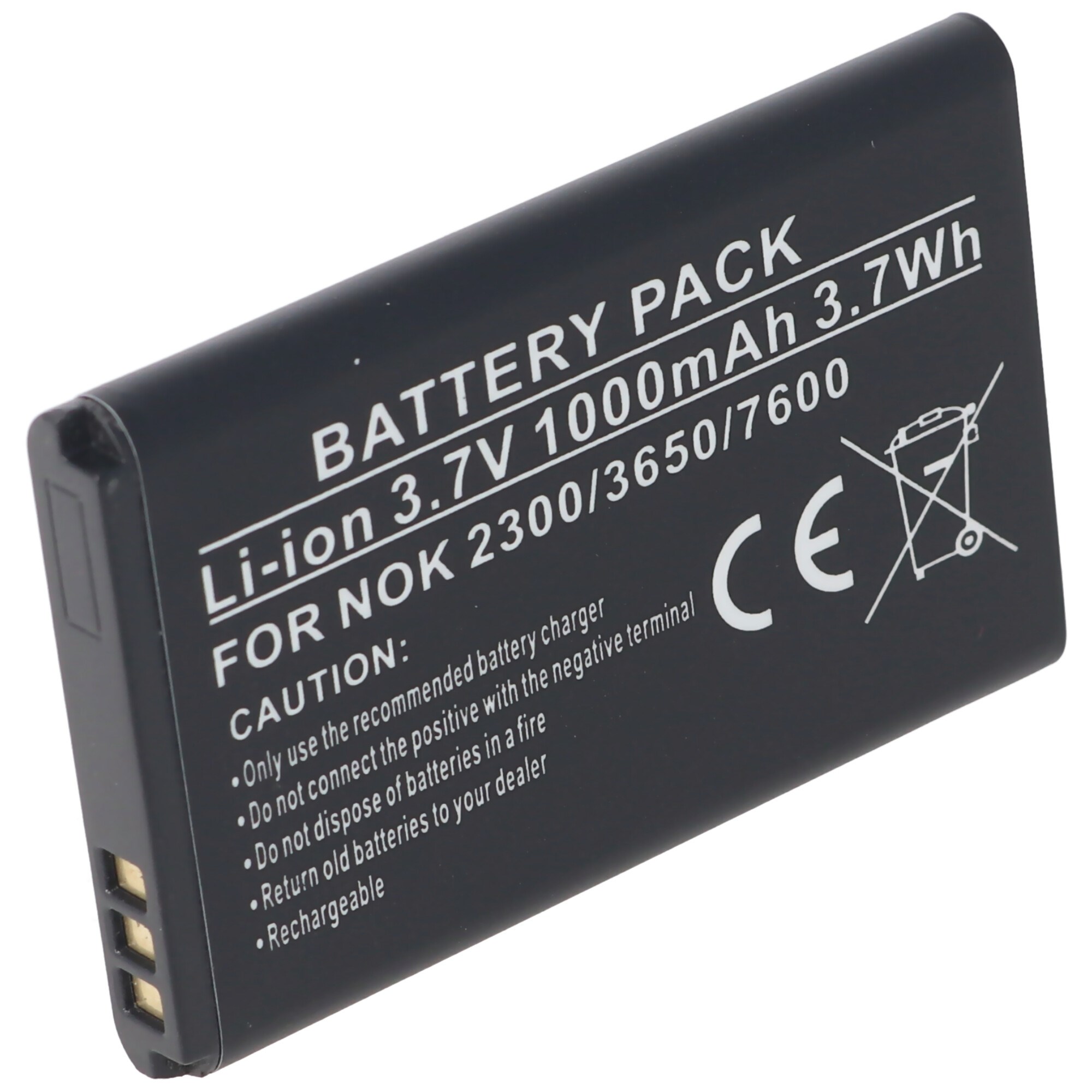 Li-Ion pil - Cep telefonları, akıllı telefonlar, Avus MMDR 12, V2Nokia BL-5C1000059, BS-16, MP-S-A1 gibi telefonlar için 1000mAh (3.7V)