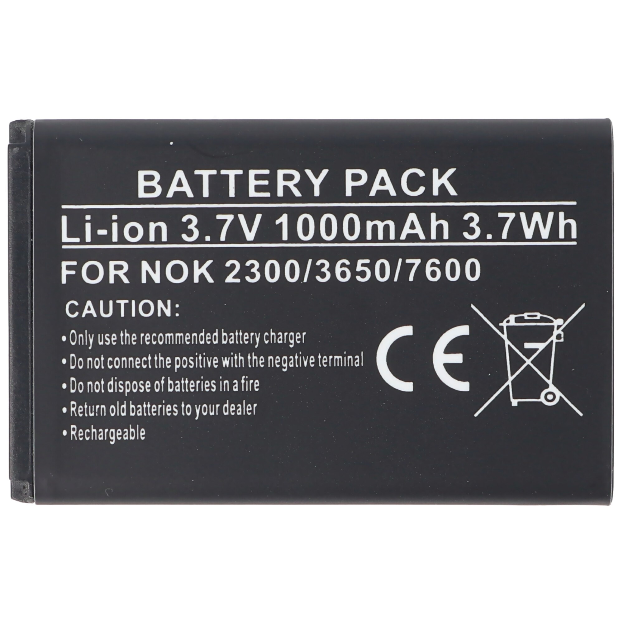 Li-Ion pil - Cep telefonları, akıllı telefonlar, Avus MMDR 12, V2Nokia BL-5C1000059, BS-16, MP-S-A1 gibi telefonlar için 1000mAh (3.7V)