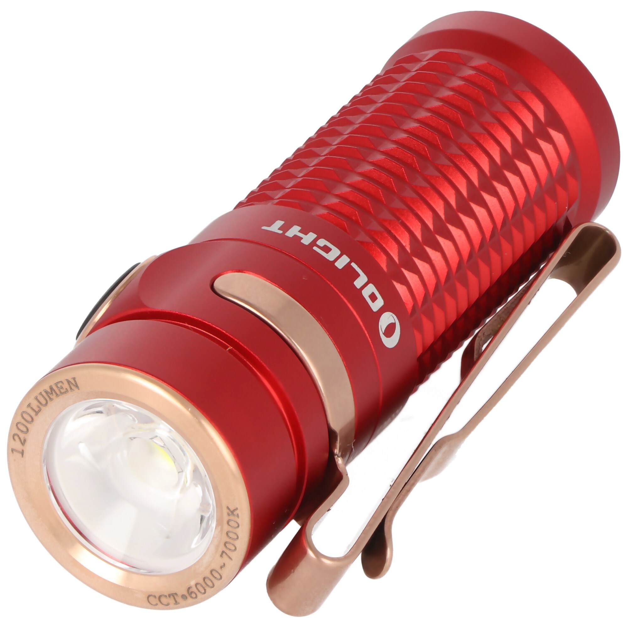 Olight Baton 3 Premium Edition, kırmızı şarj kılıflı LED el feneri Baton 3, pil ve Baton 3 kırmızı şarj kılıfı dahil kablosuz şarj