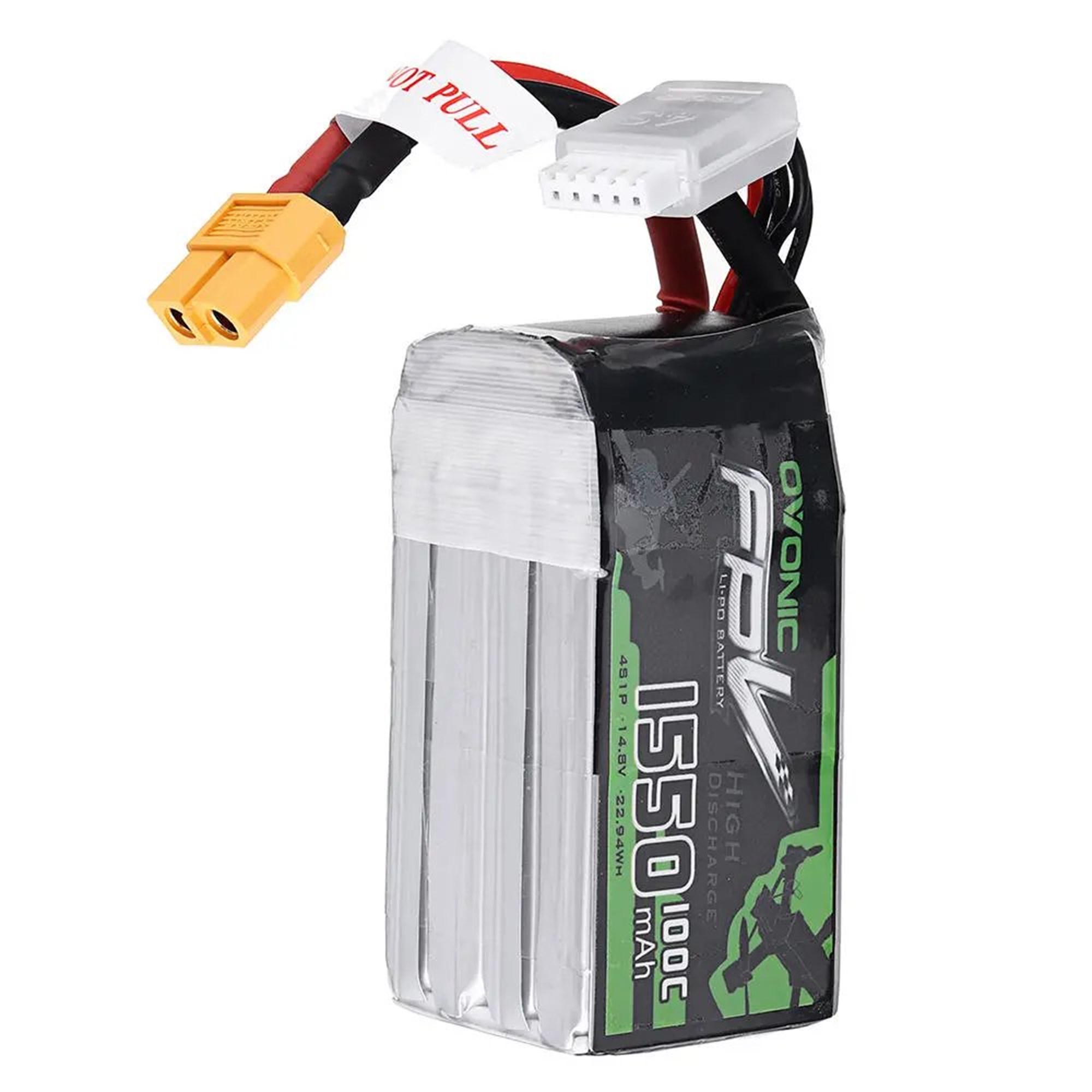 Li-polimer pil - Model yapımı, drone'lar, multikopterler, 4S1P gibi quadrocopter için 1550mAh (14,8V) 100C 4S XT60 fiş