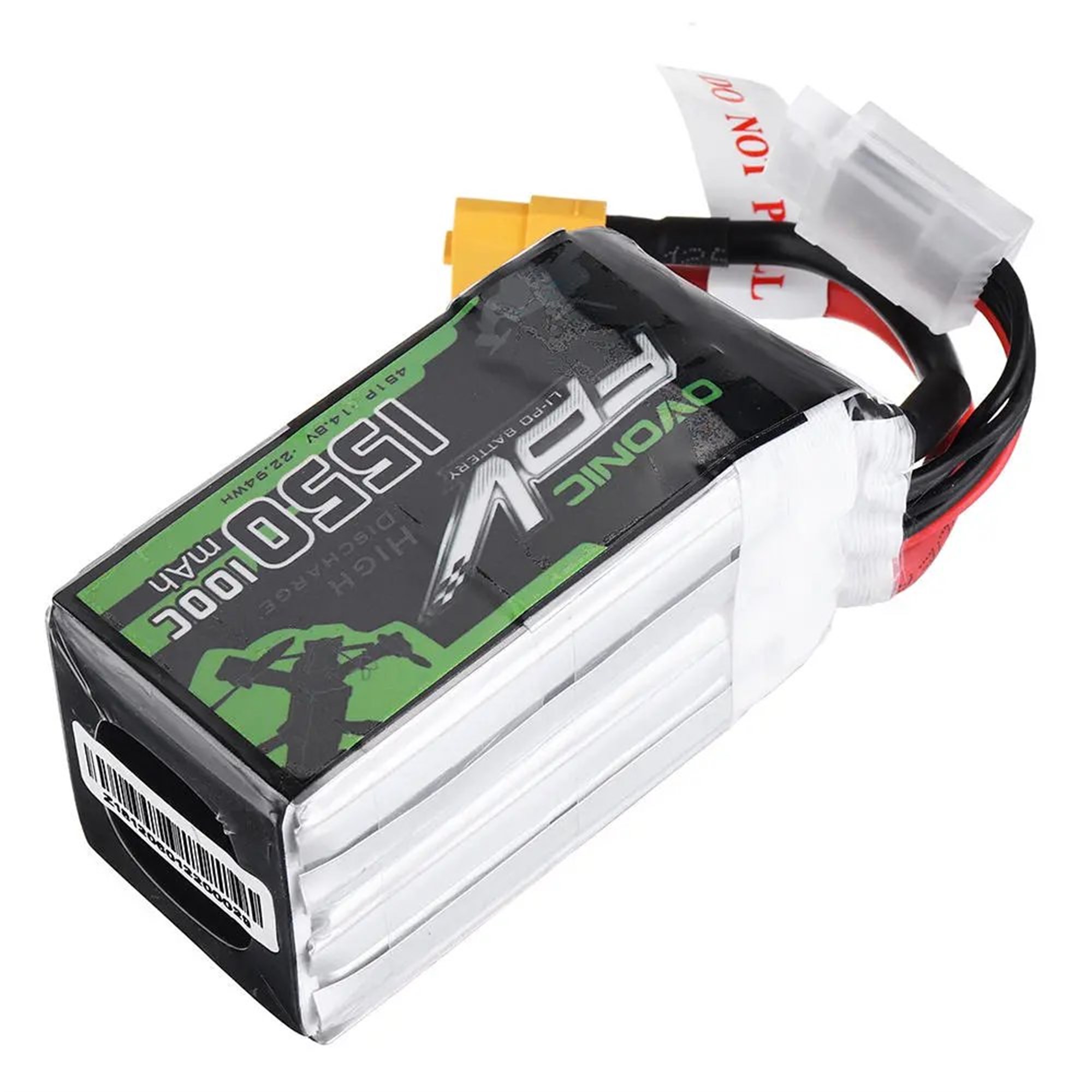Li-polimer pil - Model yapımı, drone'lar, multikopterler, 4S1P gibi quadrocopter için 1550mAh (14,8V) 100C 4S XT60 fiş