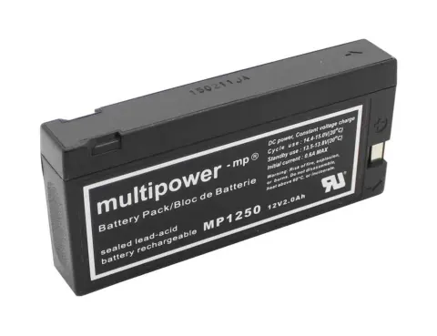 Multipower MP1250 12V 2Ah, LC-SD122PG kurşun akünün yerini alır AGM kurşun jel akünün yerini alır