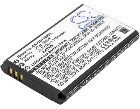 INCOM ICW-1000B, ICW-1000G, UNIDATA ICW-1000G, WPU-7700, WPU-7800, WPU-7800B, WPU-7800B-US, ICW-1000B, KAL523450AR 3,7 volt ve 1100mAh için uygun pil