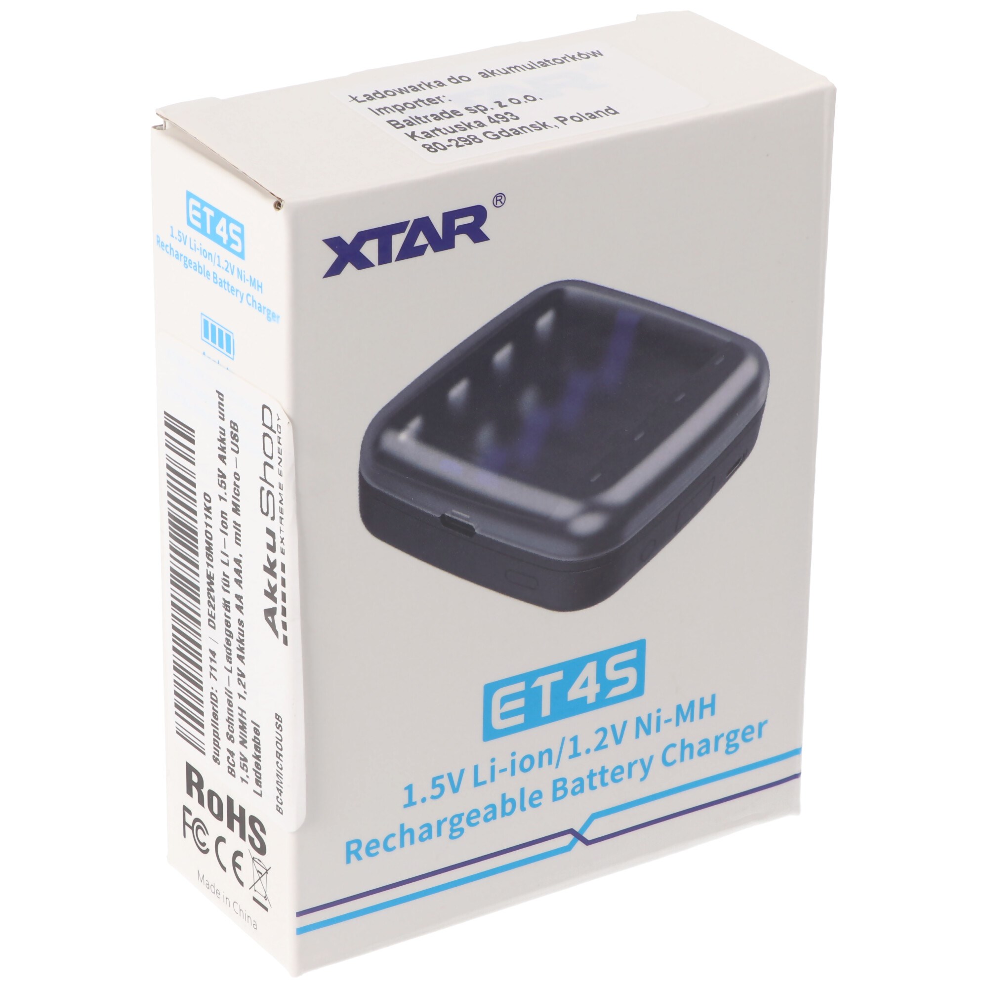 Li-Ion 1.5V şarj edilebilir pil ve 1.5V NiMH 1.2V şarj edilebilir pil için BC4 hızlı şarj cihazı AA AAA, mikro USB şarj kablosu ile