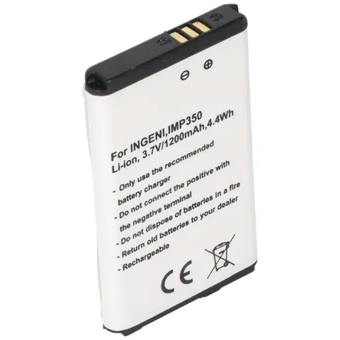 Ingenico, IMP350, Li-ion, 3.7V, 1200mAh, 4.4Wh için uygun pil